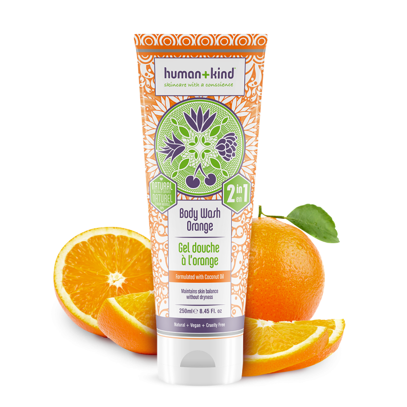 VEGAN Body Wash Orange fragrance1200x1200-800×800 Distributeur groothandel human + Kind VEGAN cosmetica